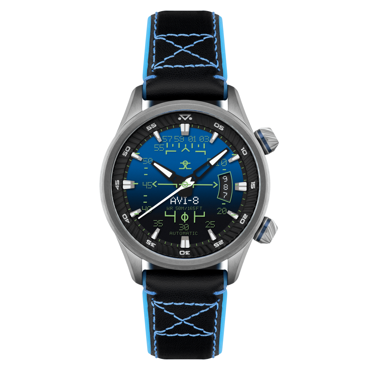 AVI - 8 Hud Automatic Gradient Blue | TIME Watches