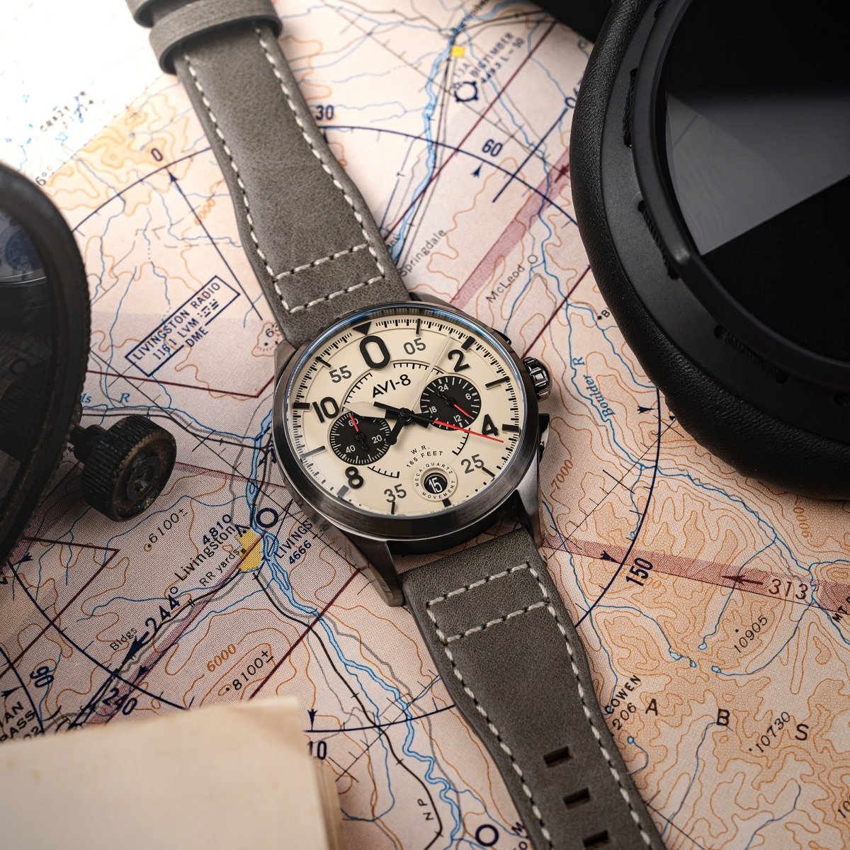 AVI - 8 Lock Chronograph Ghost Grey | TIME Watches