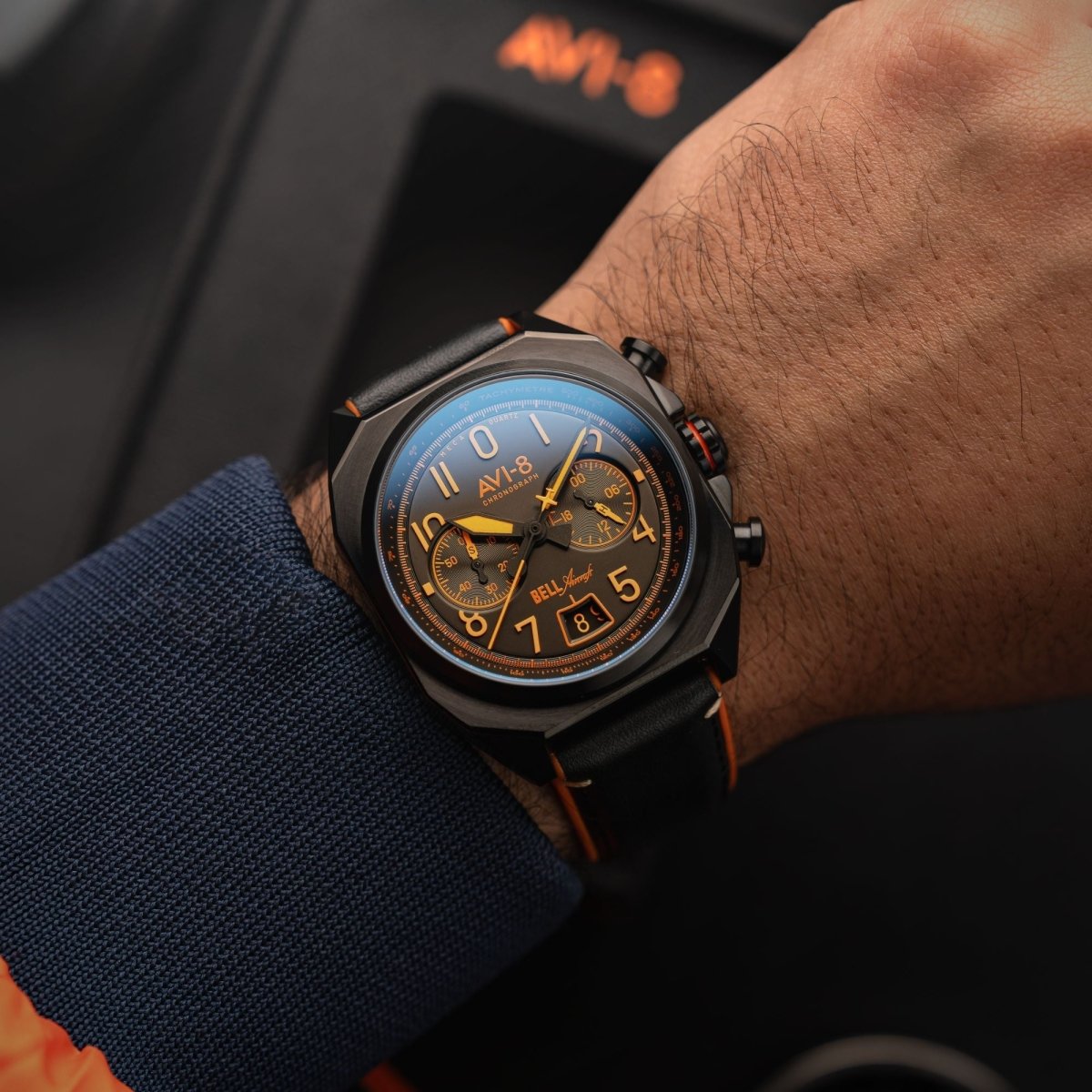 AVI - 8 Machbuster Chronograph Super Sonic Black | TIME Watches