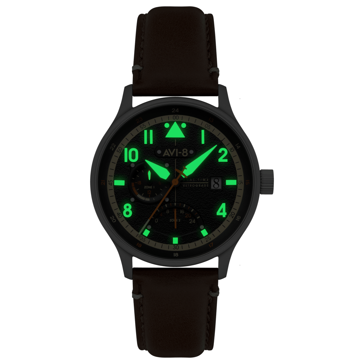 AVI - 8 Mckellar Dual Time Metropolis Black | TIME Watches