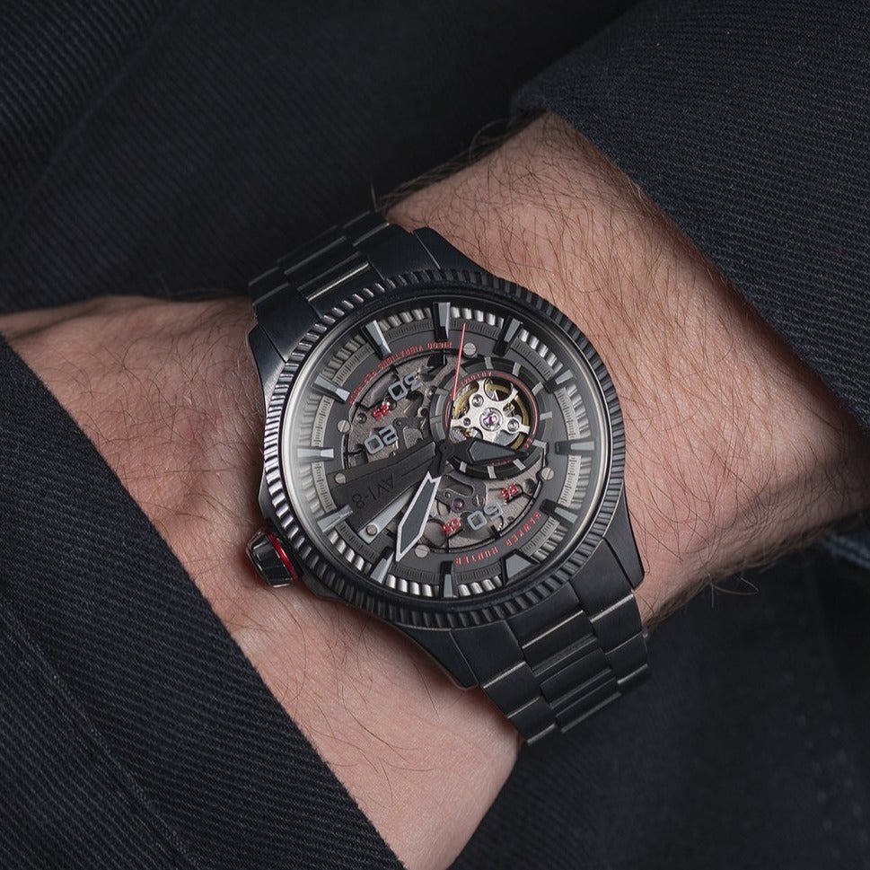 AVI - 8 Men's Black Arrows Hawker Hunter Avon Men's Watch | AV - 4078 - 33 | TIME Watches