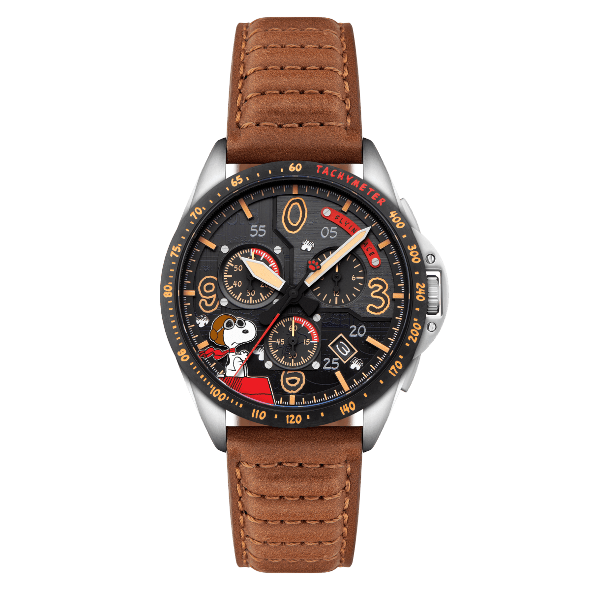 AVI - 8 P 51 Mustang Blakeslee Chronograph Peanuts Snoopy Flying Ace Limited Edition Biplane Brown Av 4140 02 | TIME Watches
