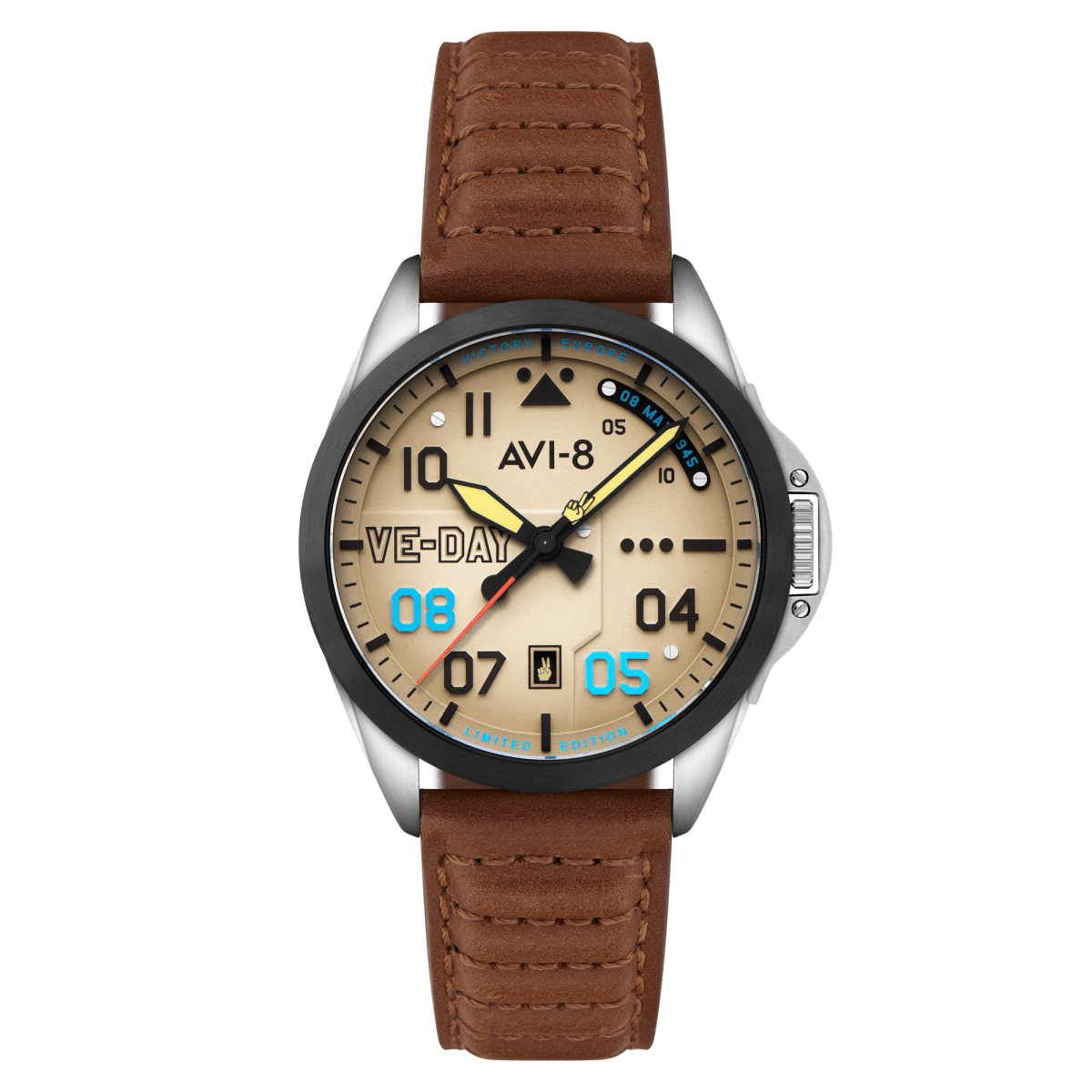 AVI - 8 Patriot Automatic Ve - Day 80Th Limited Edition Victory Cream | TIME Watches