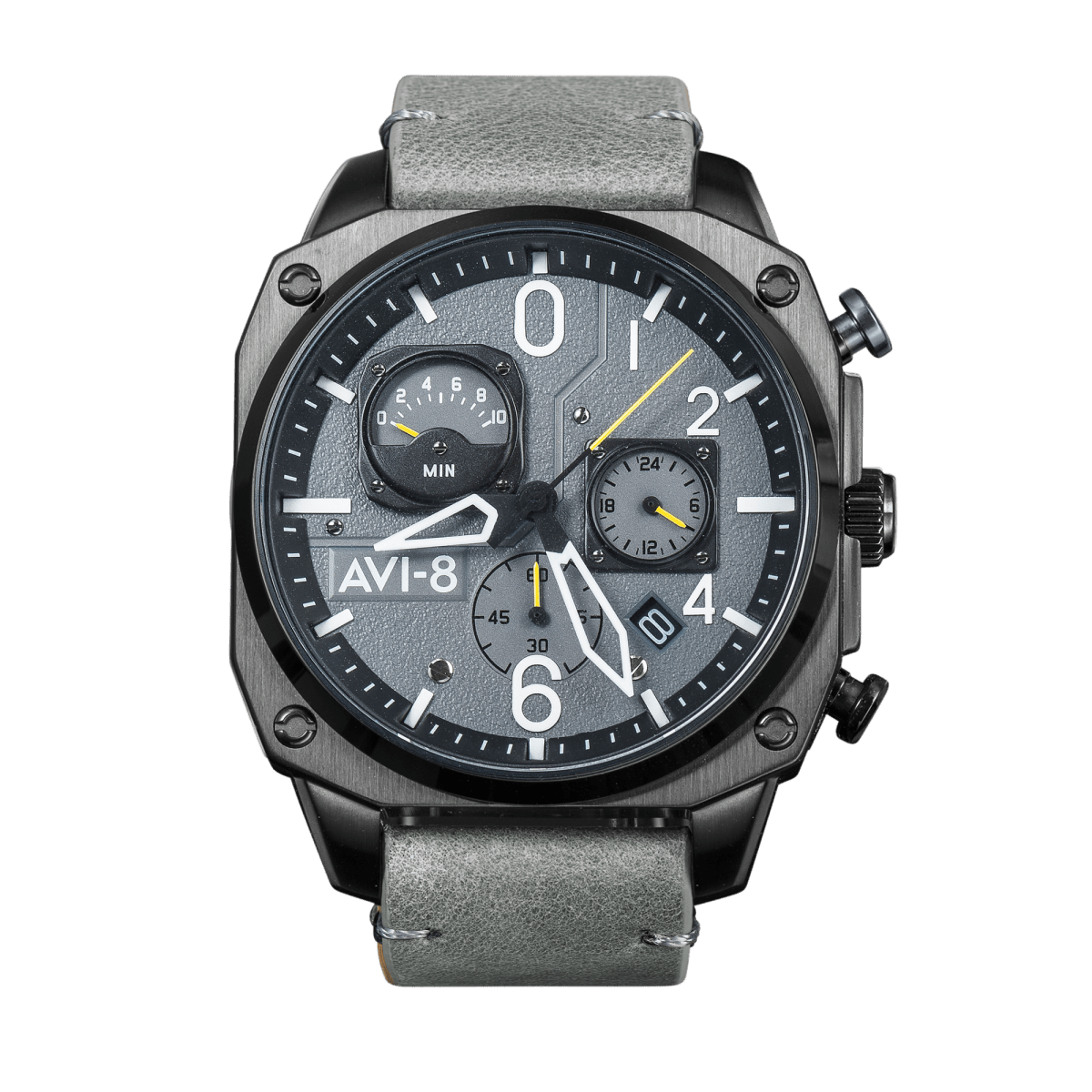 AVI - 8 Retrograde Chronograph Sea Gray Men's Watch | AV - 4052 - 03 | TIME Watches