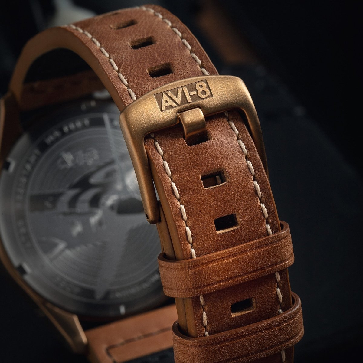 AVI - 8 Spitfire Lock Chronograph Bronze Green Av 4089 02 | TIME Watches