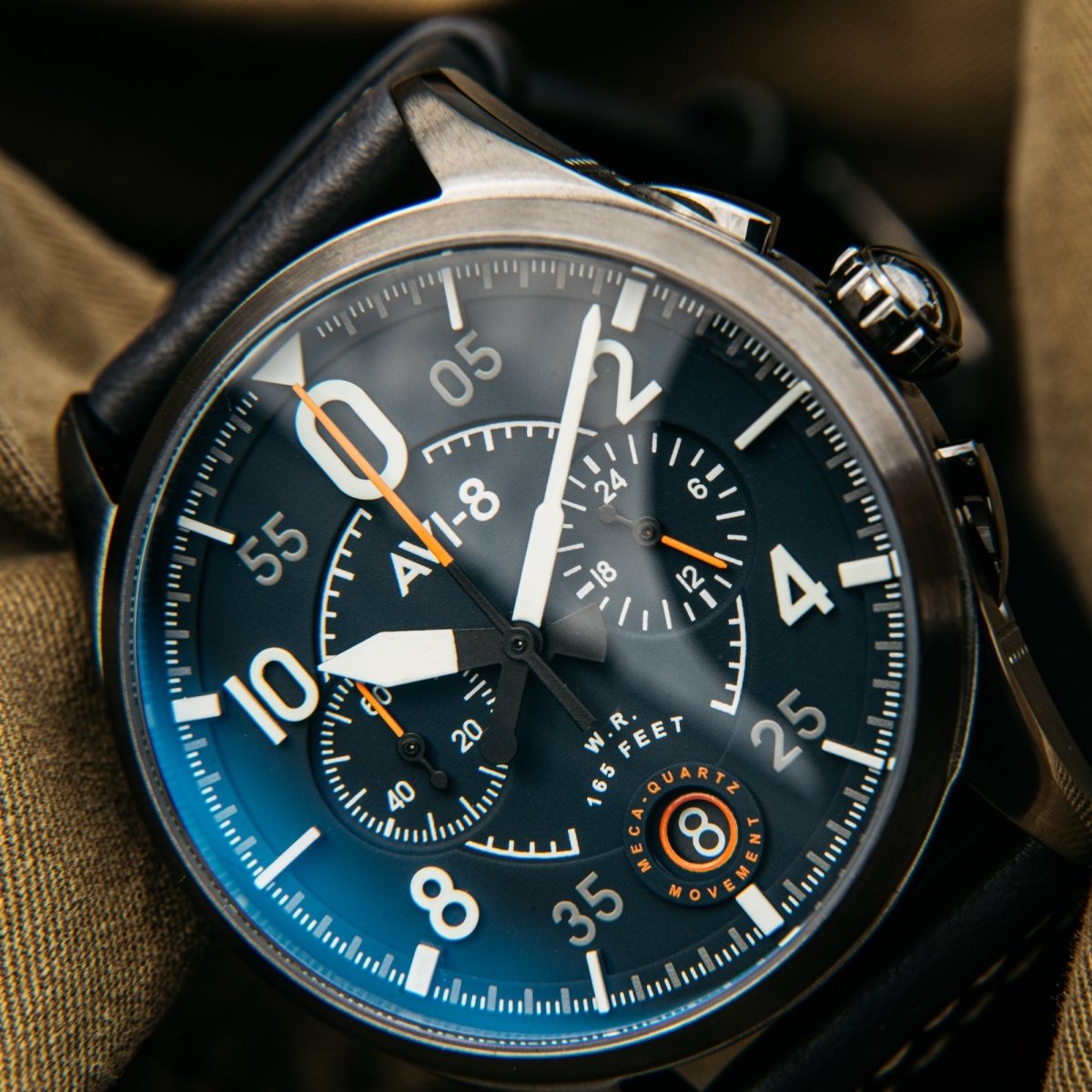 AVI - 8 Spitfire Lock Chronograph Channel Blue Av 4089 04 | TIME Watches