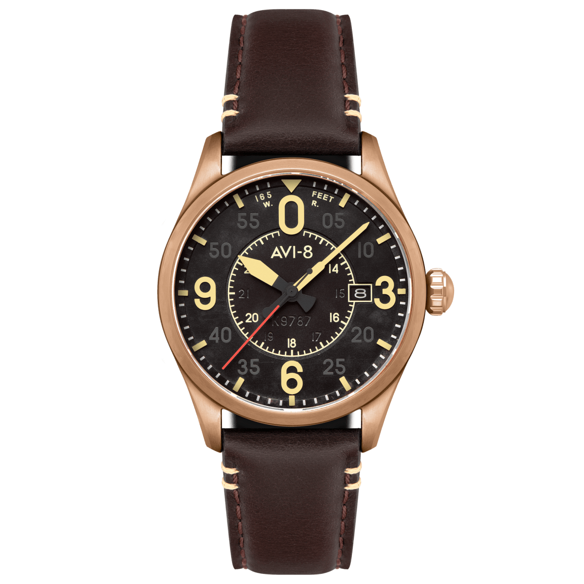 AVI - 8 Spitfire Smith Automatic Distressed Black Av 4090 06 | TIME Watches