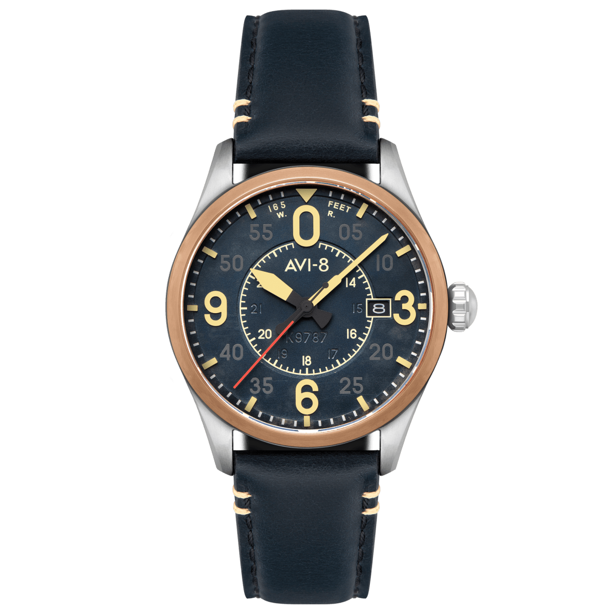 AVI - 8 Spitfire Smith Automatic Distressed Blue Av 4090 05 | TIME Watches