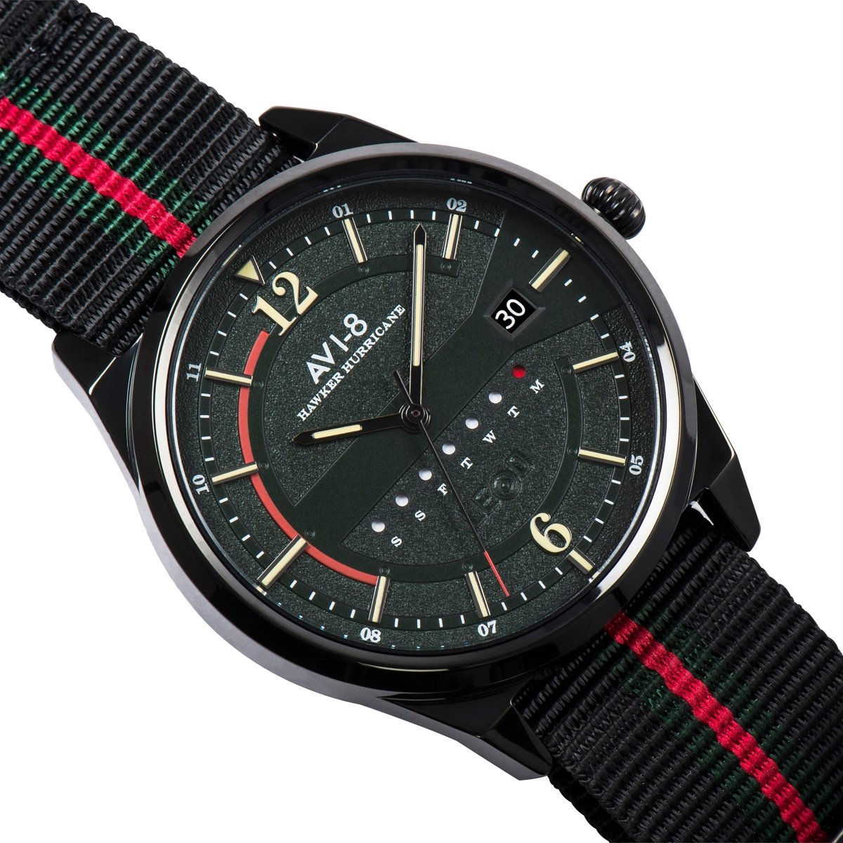 AVI - 8 Wingman Day Date Flag Black | TIME Watches