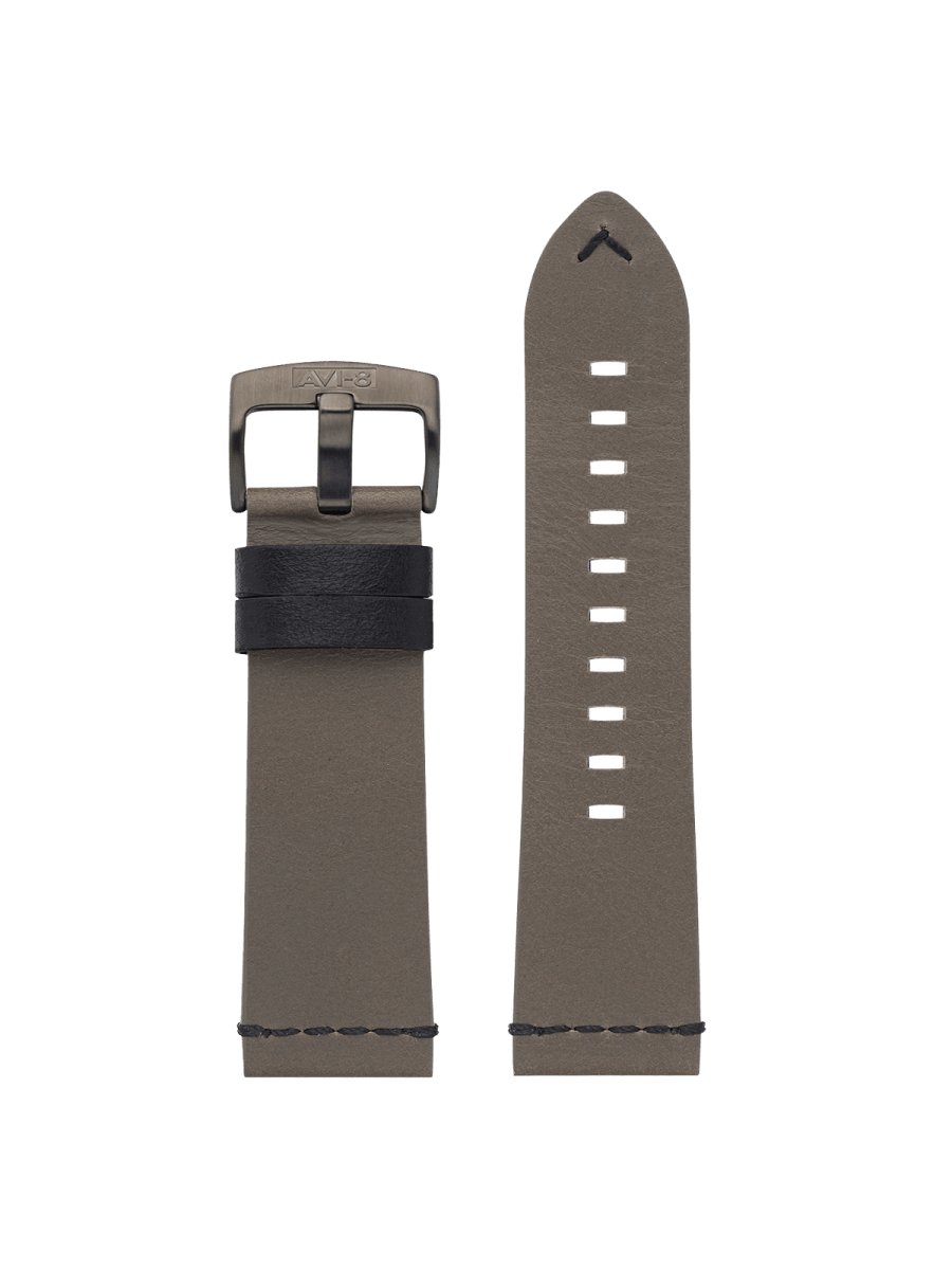 AVI - Smoke Grey Leather Starp | AV - STRAP22 - L26 | TIME Watches