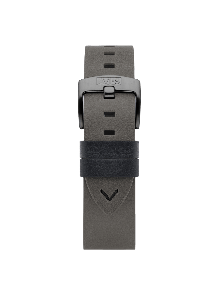 AVI - Smoke Grey Leather Starp | AV - STRAP22 - L26 | TIME Watches