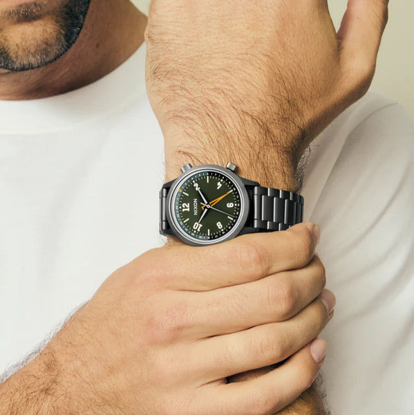 Nixon Drifter 40 Gunmetal Kobu Green Unisex Watch | A14225290-00