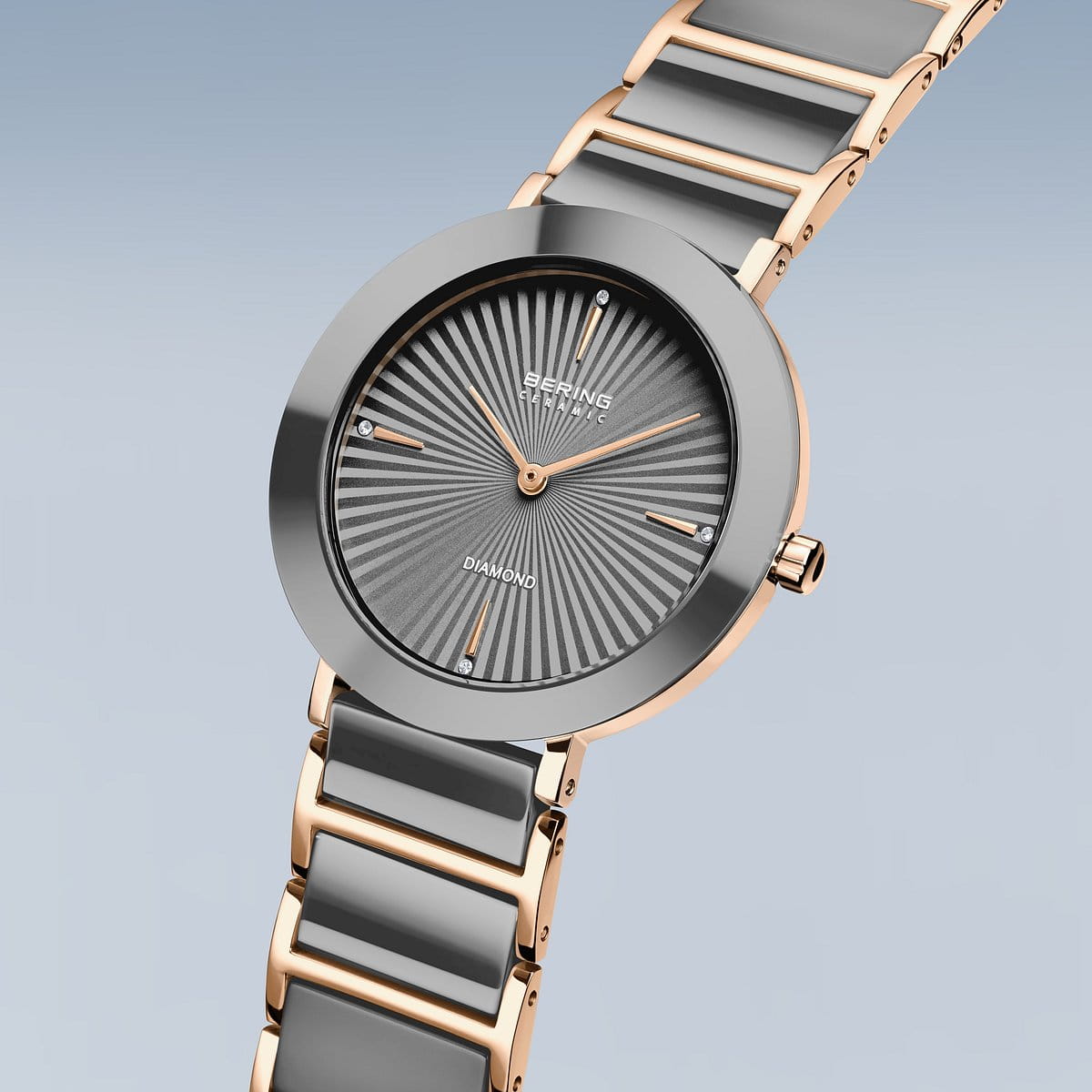 BERING Ceramic Black Dial Gold Ceramic Bracelet 35mm Women's Watch | 11435 - 768T | TIME Watches