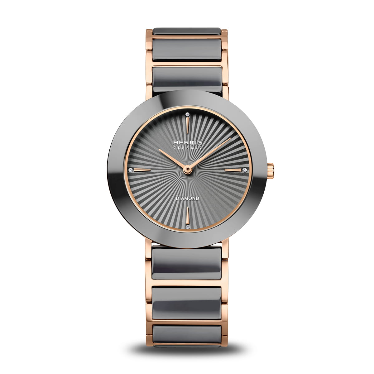 BERING Ceramic Black Dial Gold Ceramic Bracelet 35mm Women's Watch | 11435 - 768T | TIME Watches