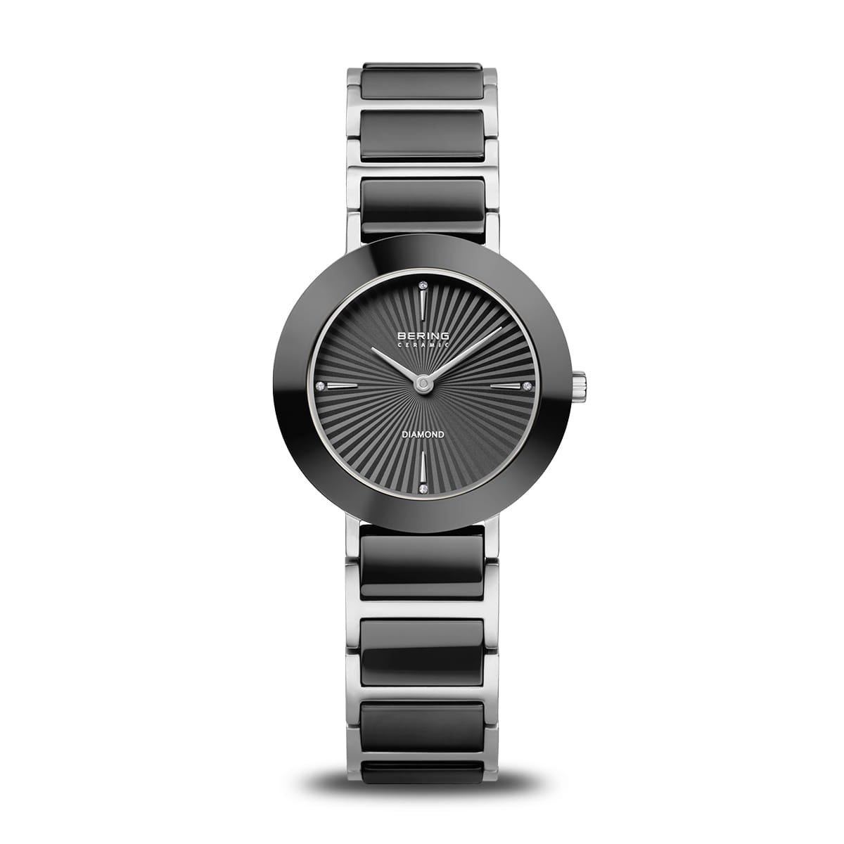 BERING Ceramic Black Dial Silver Stainless Steel Bracelet 29mm Women's Watch | 11429 - 702T | TIME Watches