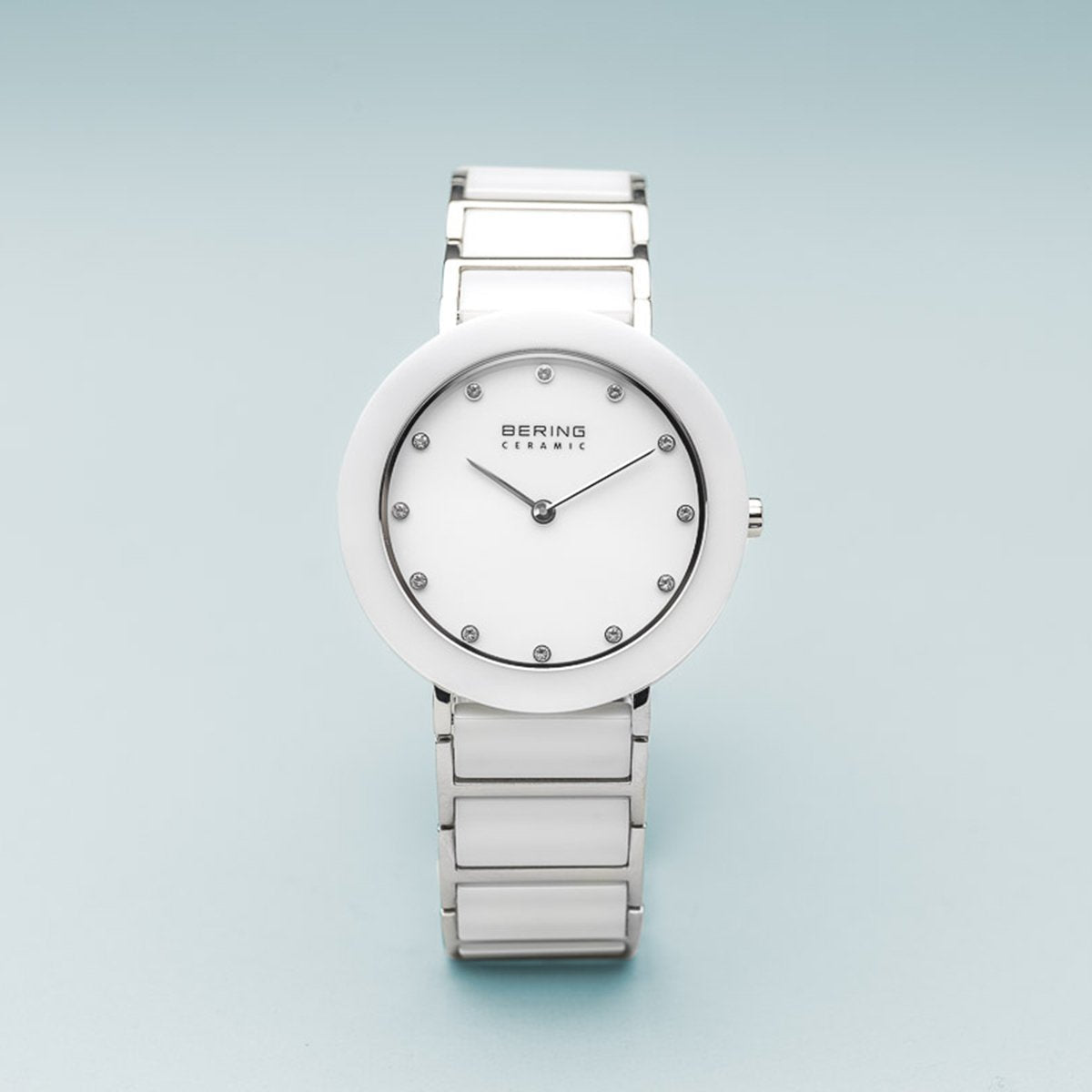 BERING Ceramic White Dial and White Ceramic Bracelet 35mm Women's Watch | 11435 - 754 | TIME Watches