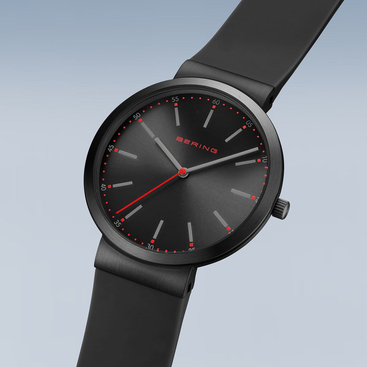 BERING Classic Black Dial Black Leather Strap 41mm Men's Watch | 10141 - 402 | TIME Watches