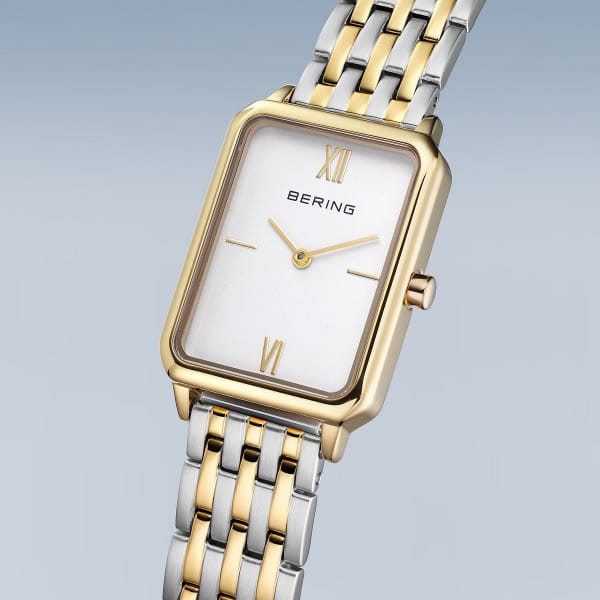 BERING Classic Gold Dial Polished Gold Stainless Steel Bracelet 23mm Women's Watch | 17423 - 714 | TIME Watches
