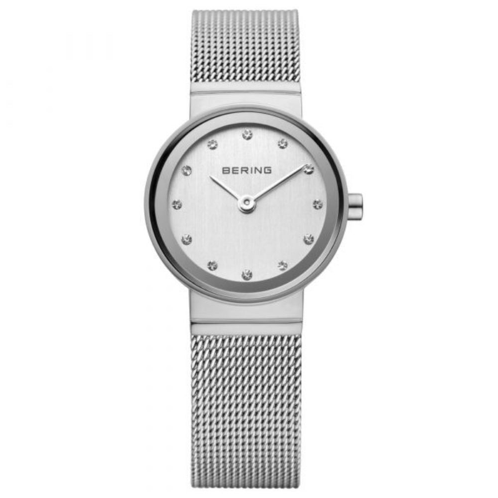 BERING Classic Silver Dial Silver Mesh 26mm Women's Watch | 10126 - 000 | TIME Watches
