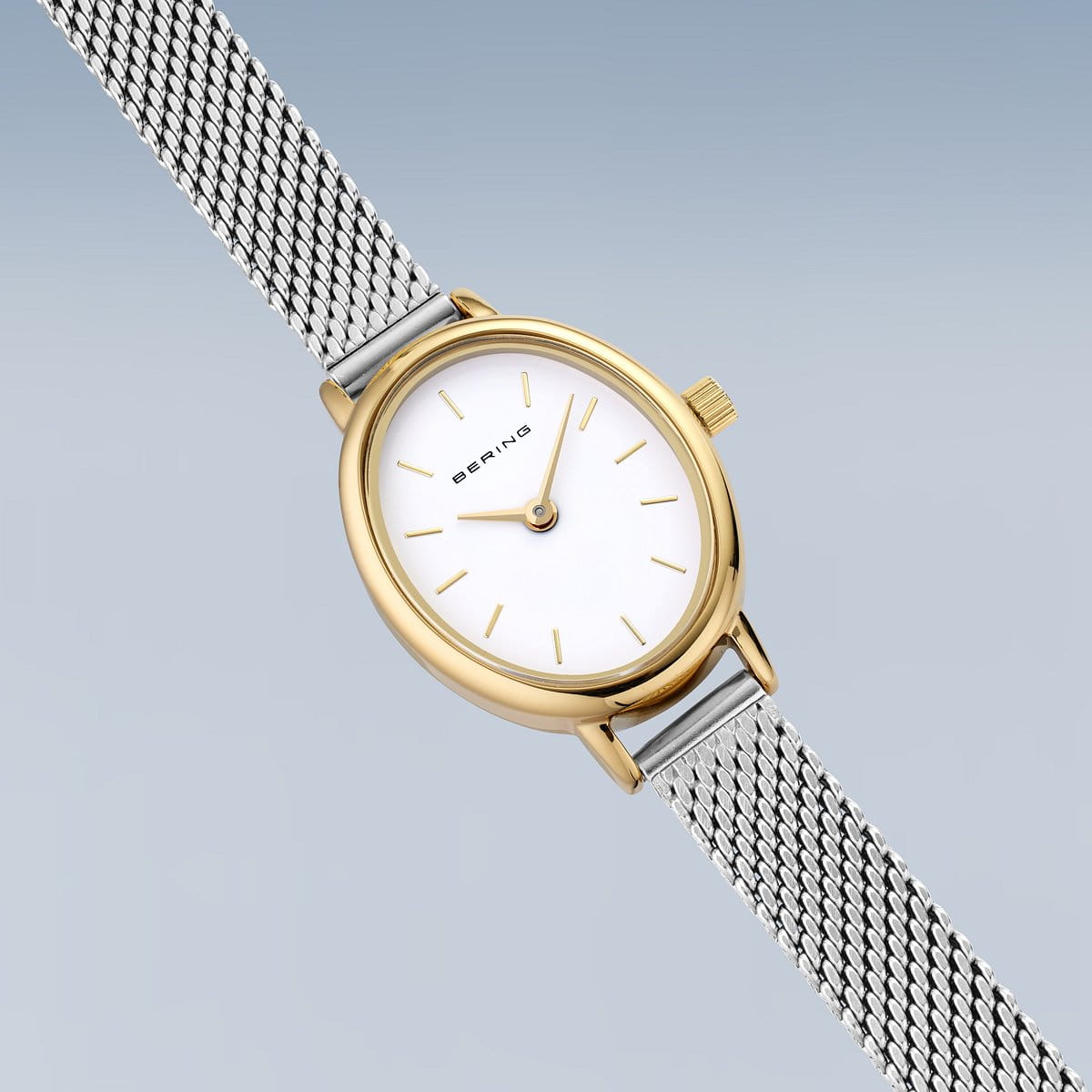 BERING Classic White Dial and Silver Mesh Bracelet 20mm Women's Watch | 11020 - 010 | TIME Watches