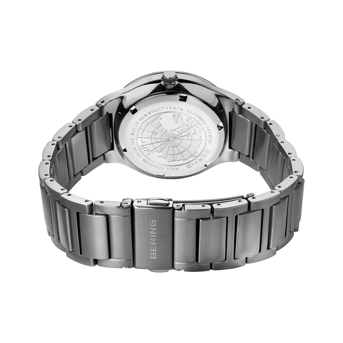 BERING Titanium Black Dial Silver Titanium Bracelet 39mm Men's Watch | 15139 - 709 | TIME Watches