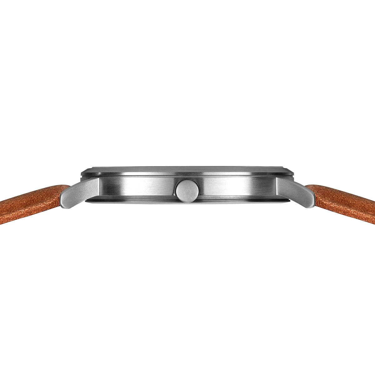 BERING Titanium Blue Dial and Brown Leather Strap 40mm Men's Watch | 18640 - 567 | TIME Watches