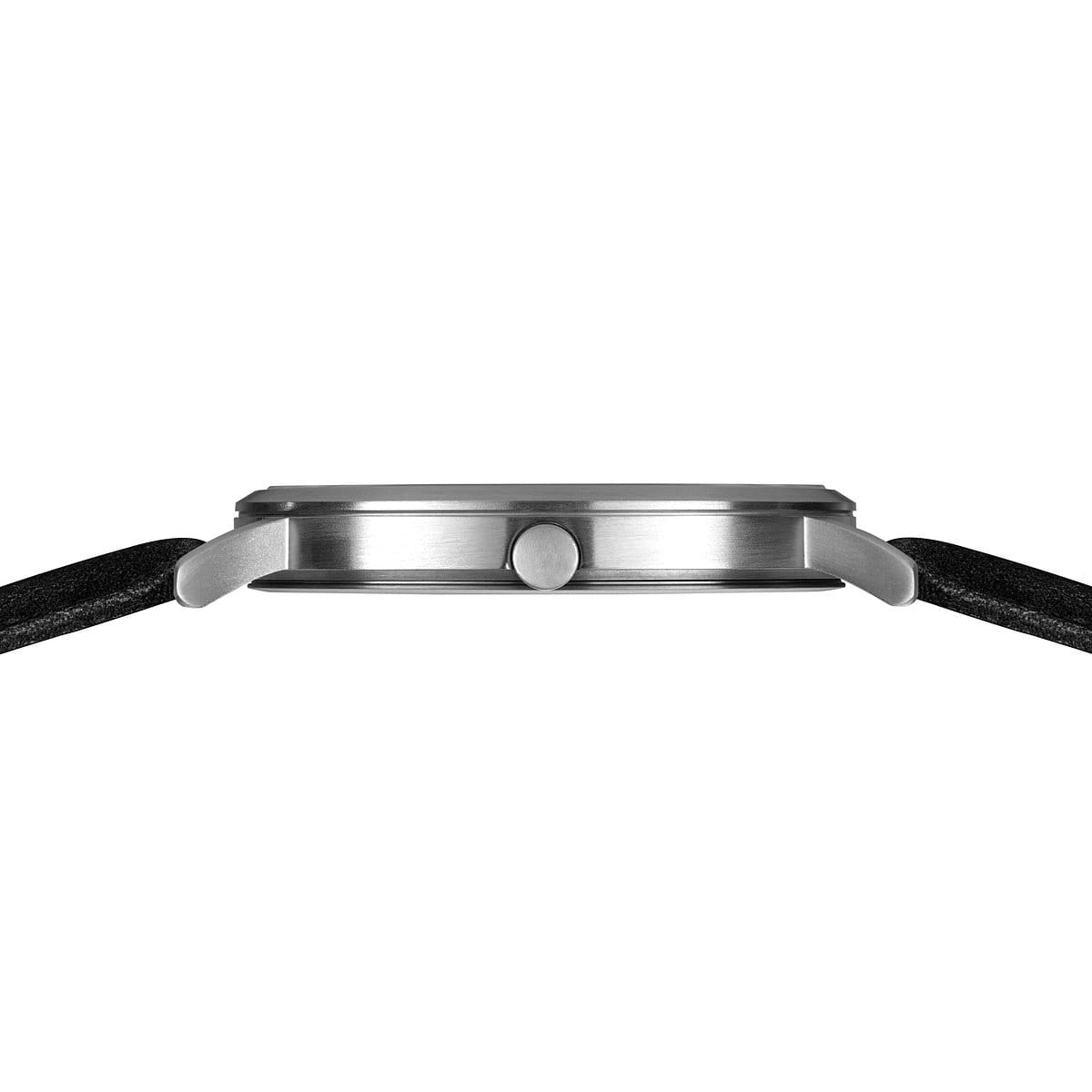 BERING Titanium White Dial and Black Leather Strap 40mm Men's Watch | 18640 - 404 | TIME Watches