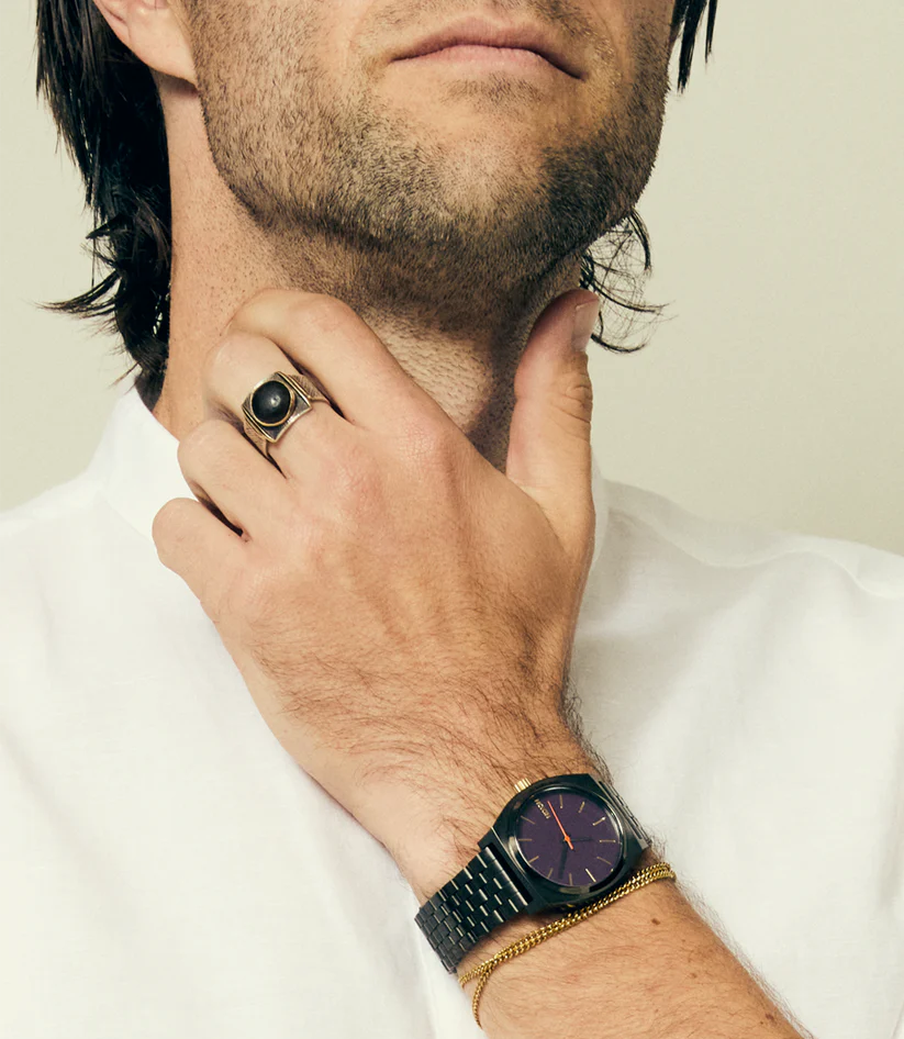 NIXON Gunmetal Blackberry Gold Stainless Steel Unisex Watch | A0455270-00