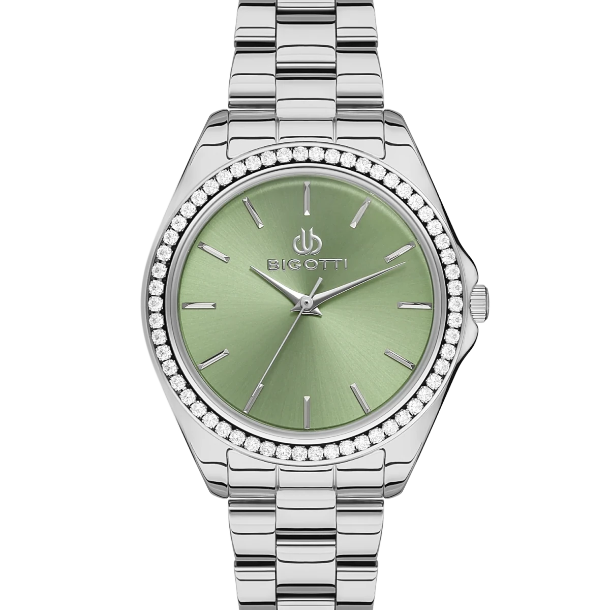 Bigotti Women's Stainless Steel Green Dial Watch | BG.1.10497 - 2 | TIME Watches