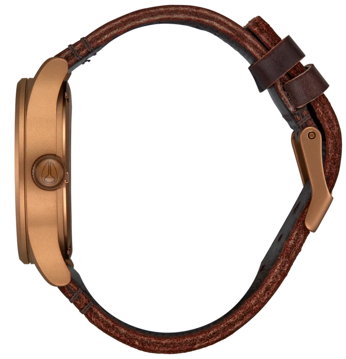 NIXON Sentry Brown Dial Brown Leather Strap Men's Watch | A1055145-00