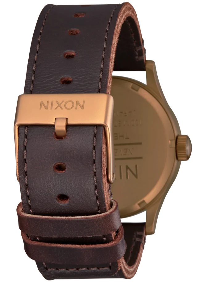 NIXON Sentry Brown Dial Brown Leather Strap Men's Watch | A1055145-00