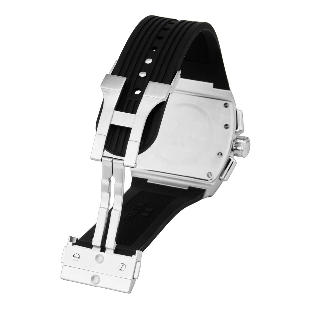 TW Steel  Black & Silver Tonneau Men’s Watch | TO1