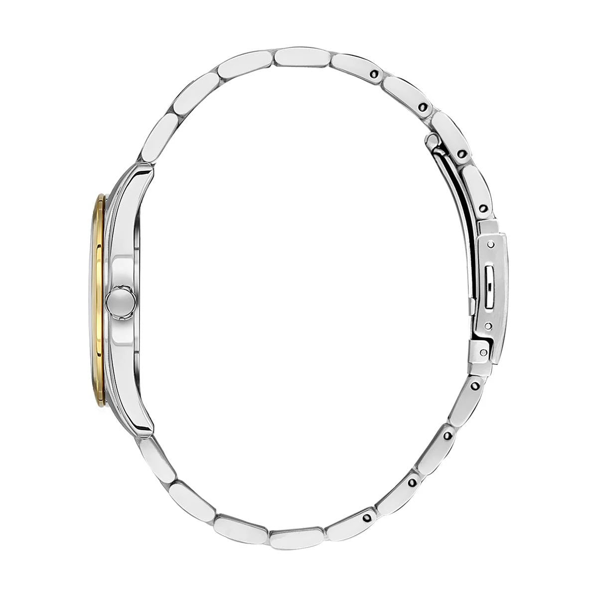 Bigotti Stainless Steel Burgundy Dial Gold Bezel Women's Watch | BG.1.10501-5