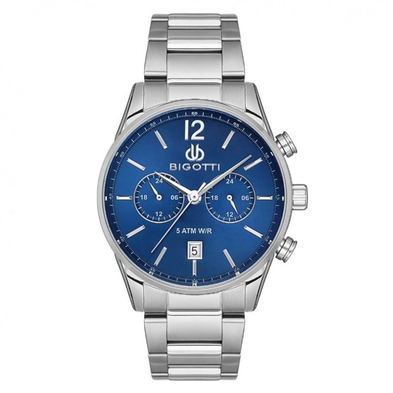 Bigotti Milano Stainless Steel Blue Dial Chronograph Men's Watch | BG.1.10509-3