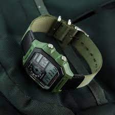 Casio Digital Cloth Band Men's Watch | AE-1200WHB-3BVD | Time Watch Specialists