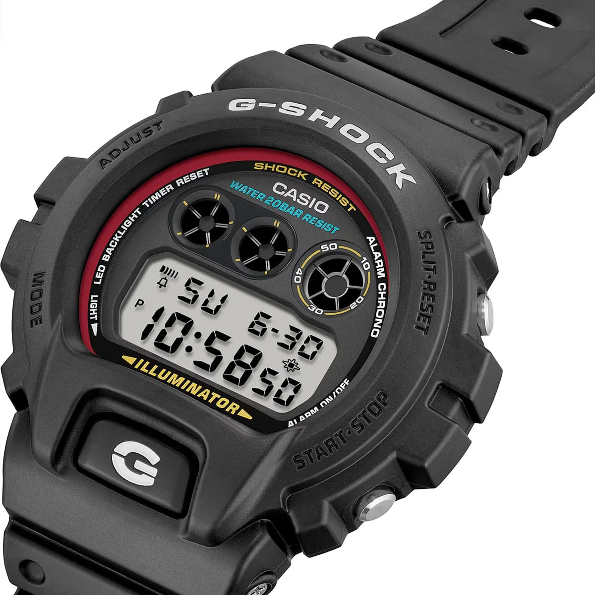 Casio G - Shock Black & Black Rubber 43mm Men's Watch | DW - 6900RL - 1DR | TIME Watches