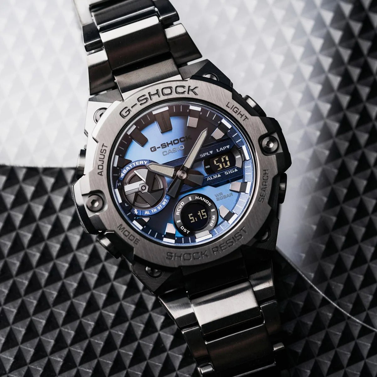 Casio G - Shock Black & Black Stainless Steel 50mm Men's Watch | GST - B400BD - 1A2DR | TIME Watches