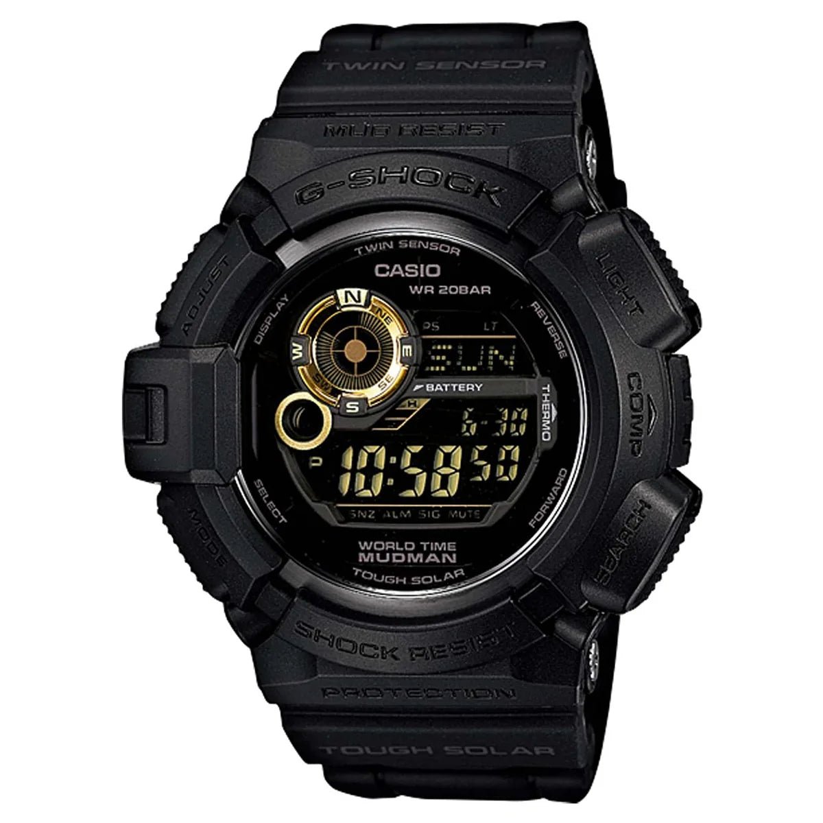 Casio G - Shock Black Dial Unisex Watch | G - 9300GB - 1DR | TIME Watches