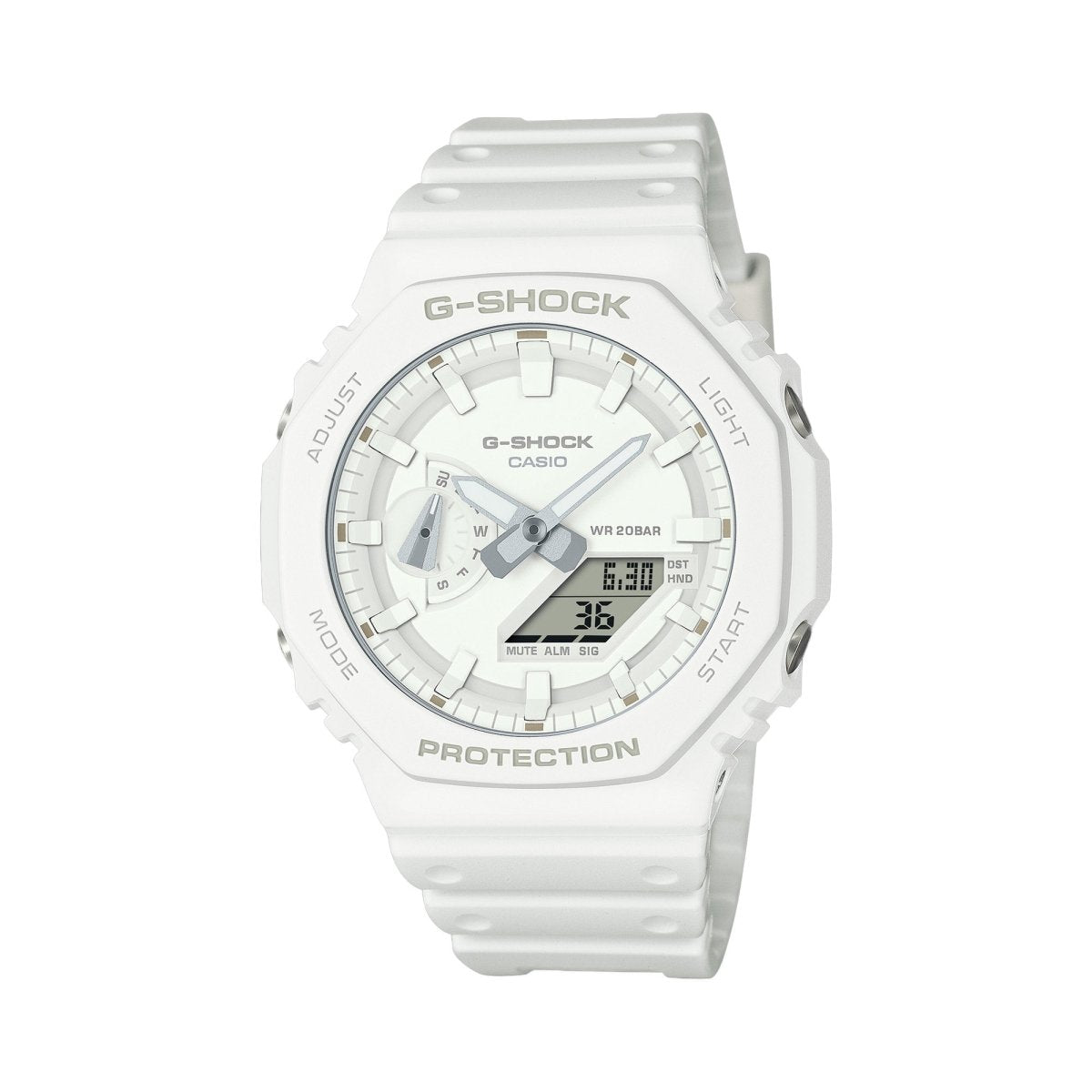 CASIO G - Shock Digital - Analog White Men's Watch | GA - 2100 - 7A7DR | TIME Watches