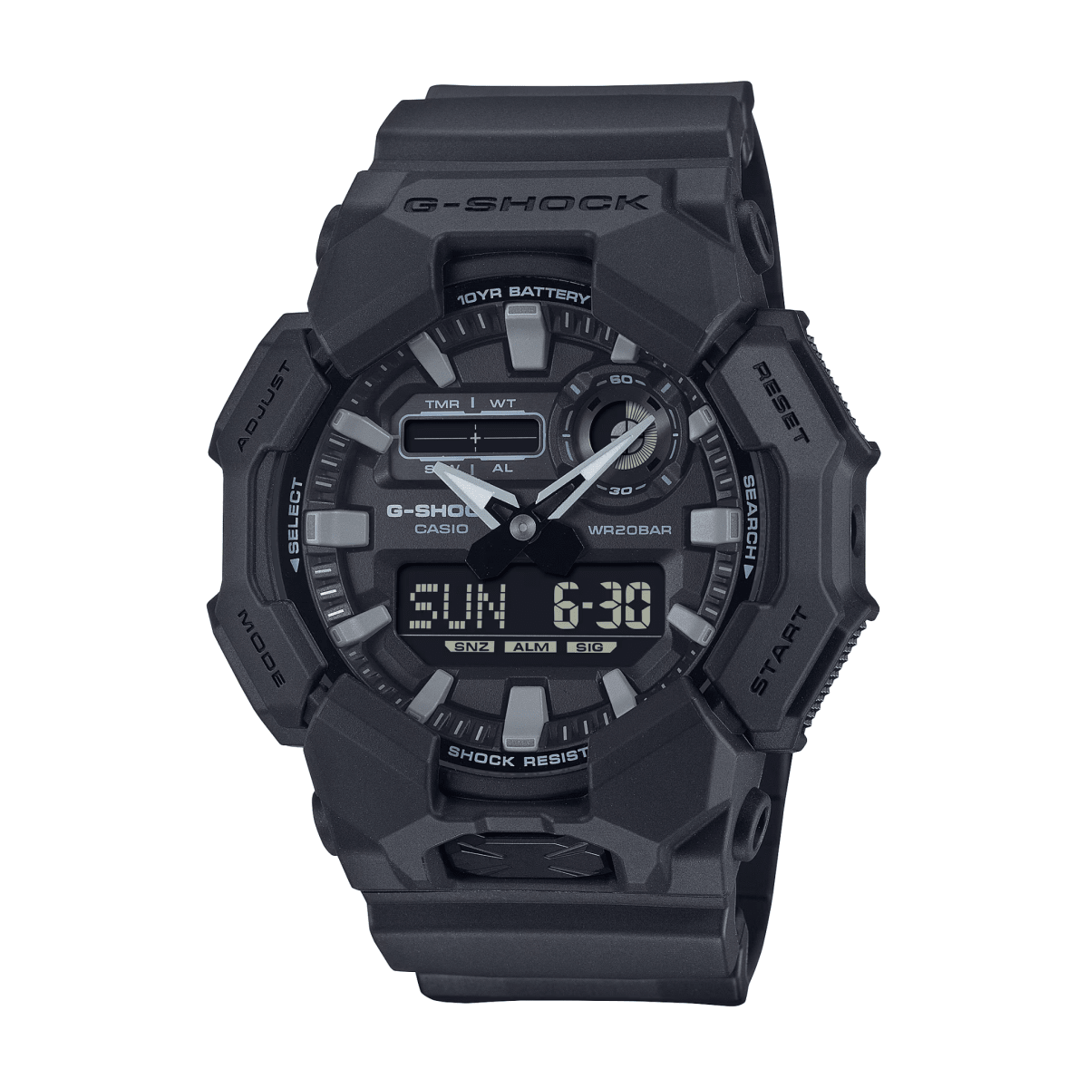 CASIO G - Shock Standard Analog - Digital Black Men's Watch | GA - 010 - 1A1DR | TIME Watches