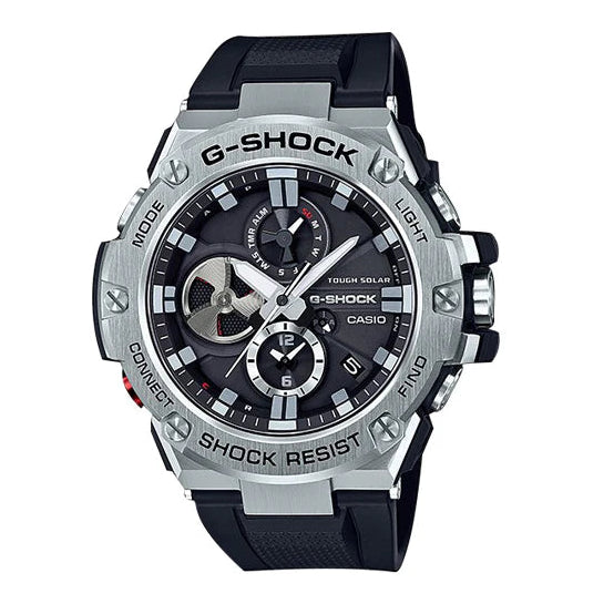 Casio G-Shock Black Dial Calendar Stainless Steel Men’s Watch | GST-B100X-1ADR
