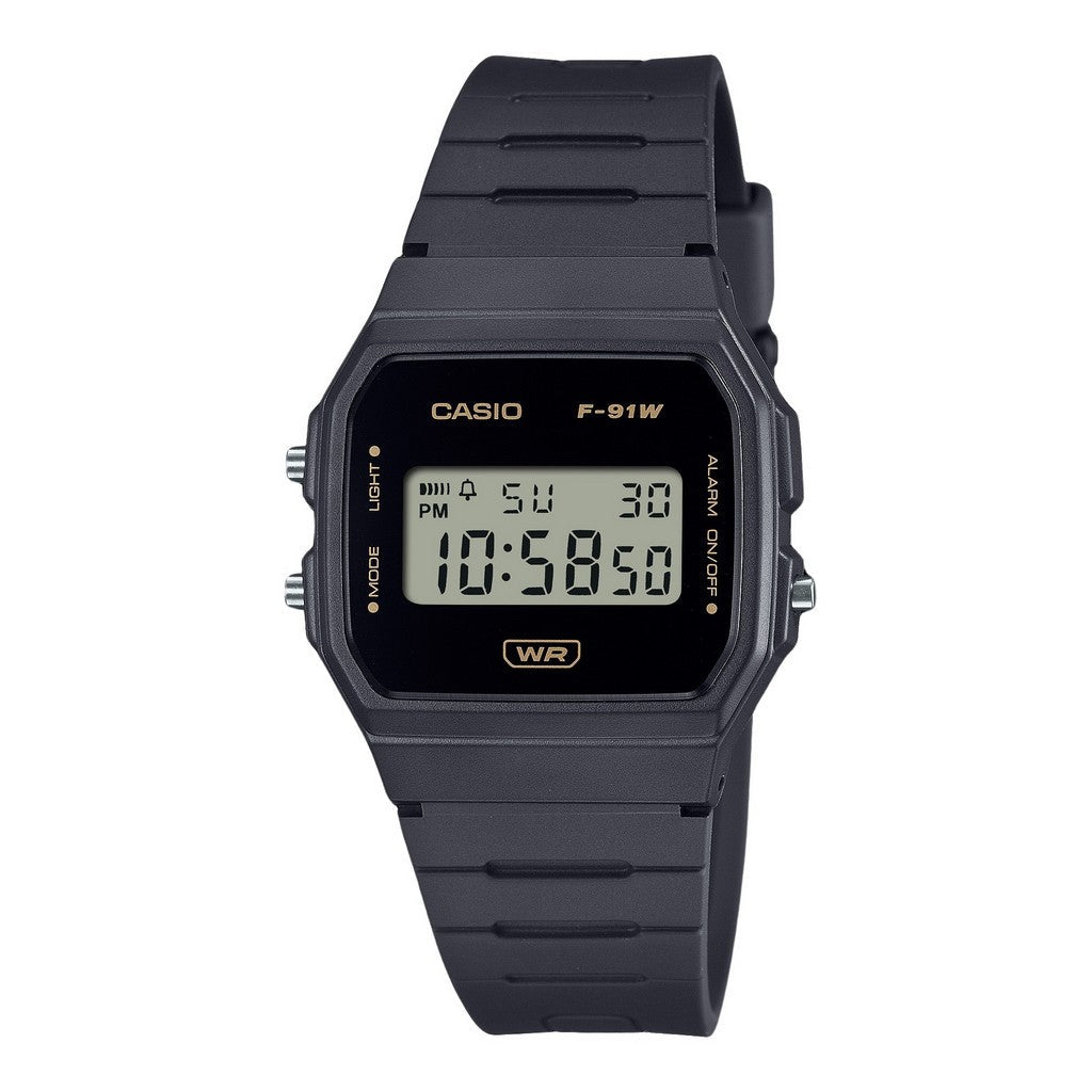 Casio POP Series Unisex Black Digital Youth Watch | F - 91WB - 8ADF | TIME Watches