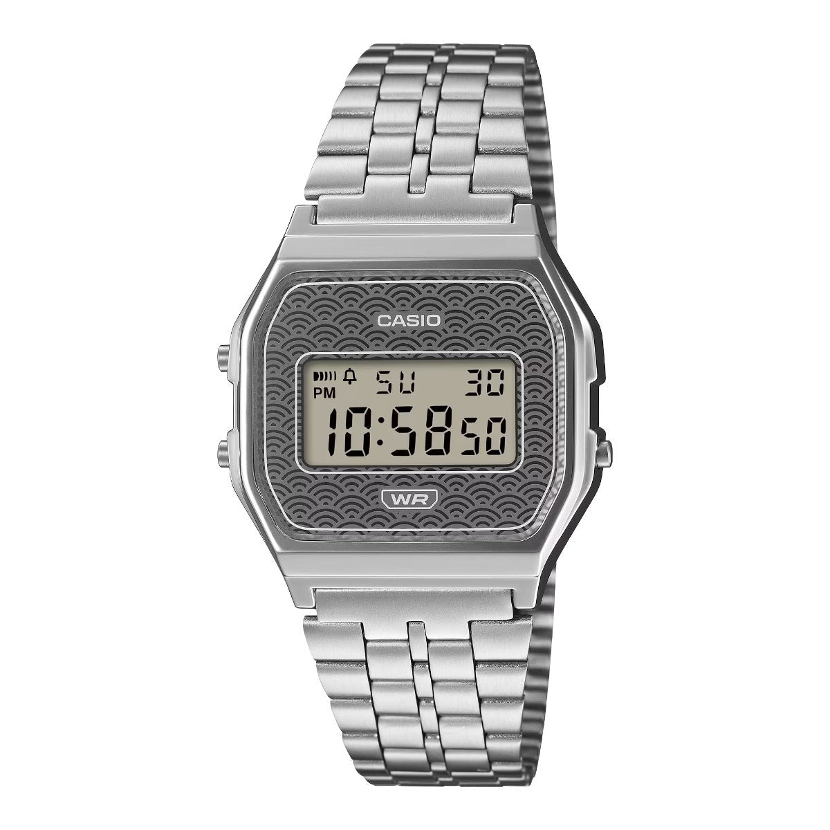 Casio Vintage Grey Dial and Silver Steel Bracelet 37mm Unisex Watch | A159WEVJ-7DR | TIME Watches