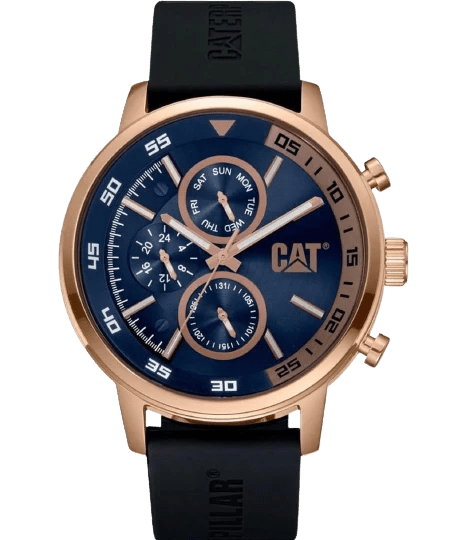 CAT Black Silicone Blue Dial Men's Watch | AK.199.21.629 | Time Watch Specialists