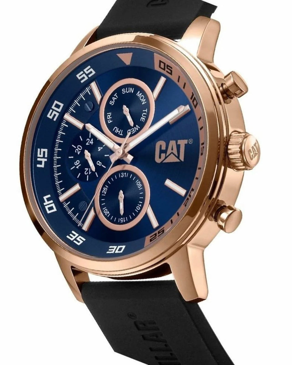 CAT Black Silicone Blue Dial Men's Watch | AK.199.21.629 | Time Watch Specialists