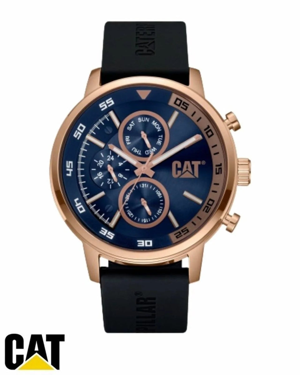 CAT Black Silicone Blue Dial Men's Watch | AK.199.21.629 | Time Watch Specialists