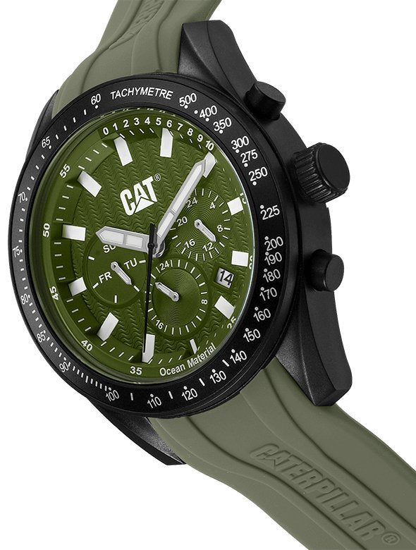 CAT Oceania Multi Olive Green Dial Men's Watch | LQ.169.21.821 | Time Watch Specialists