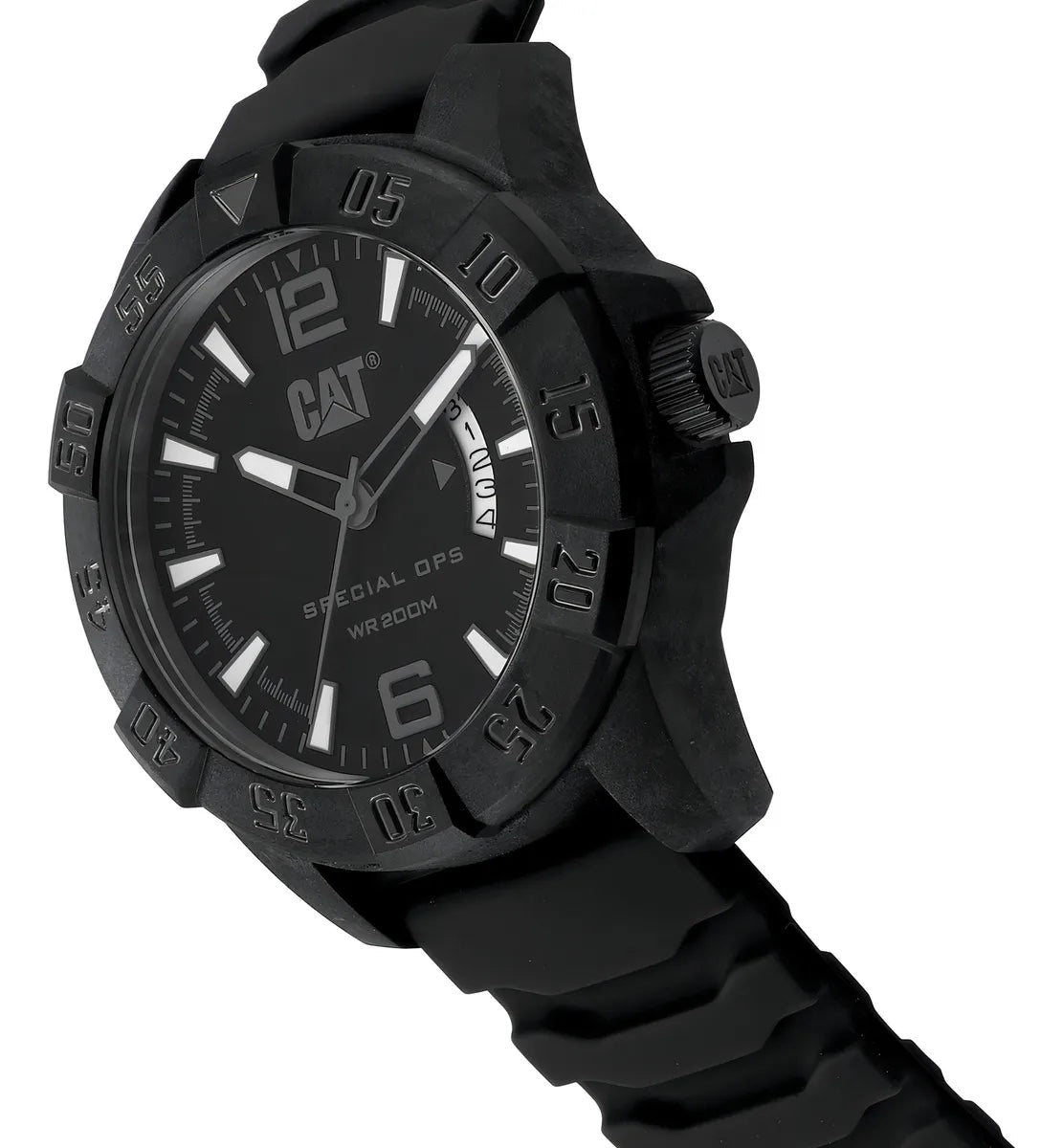 CAT Special Ops Black Dial Calendar Black Strap Men's Watch | K4.121.21.131 | TIME Watches