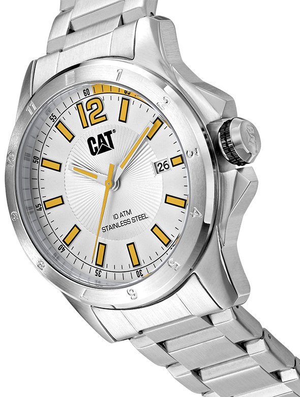 CAT Stainless Steel Big Twist 24 White Dial Men's Watch | YW.141.11.237 | Time Watch Specialists