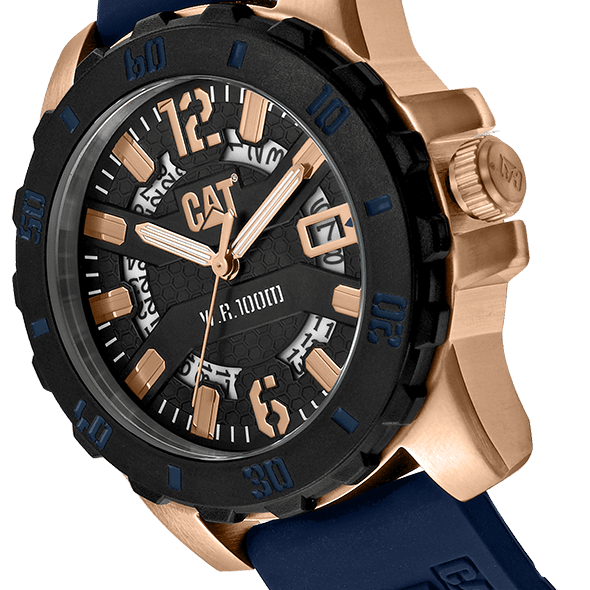 CAT Steel Barricade Blue & Rose Gold Men’s Watch | AR.191.26.639 | TIME Watches